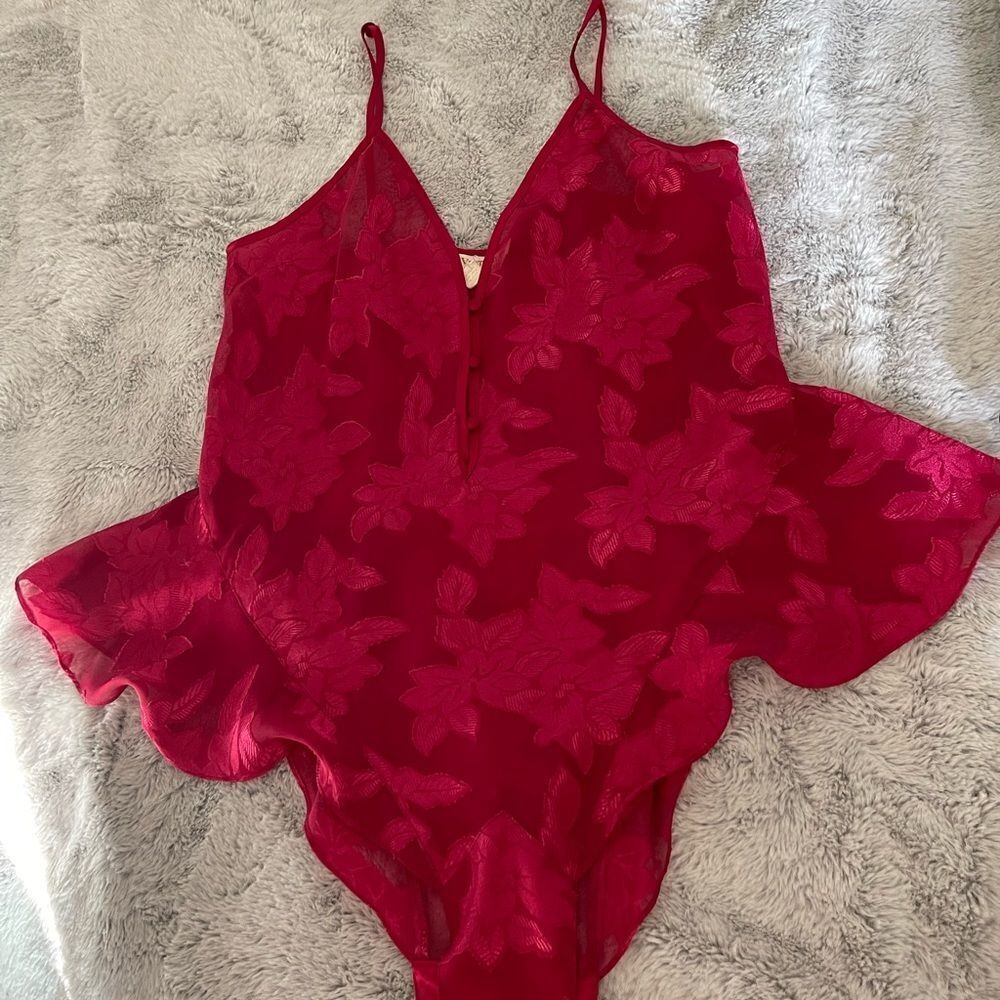 Vintage Victoria secret bodysuit hot pink sz medium - Picture 6 of 10